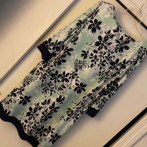 Croft & Barrow Floral Dress - Navy and Green